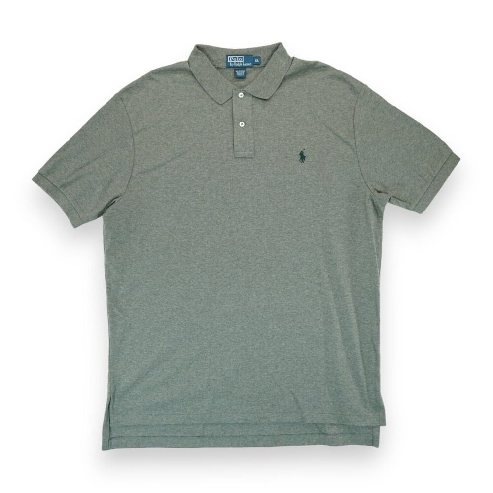 Vintage‎ 90s Polo Ralph Lauren Shirt Mens XL Regular Fit ~ Gray ~ Short Sleeve